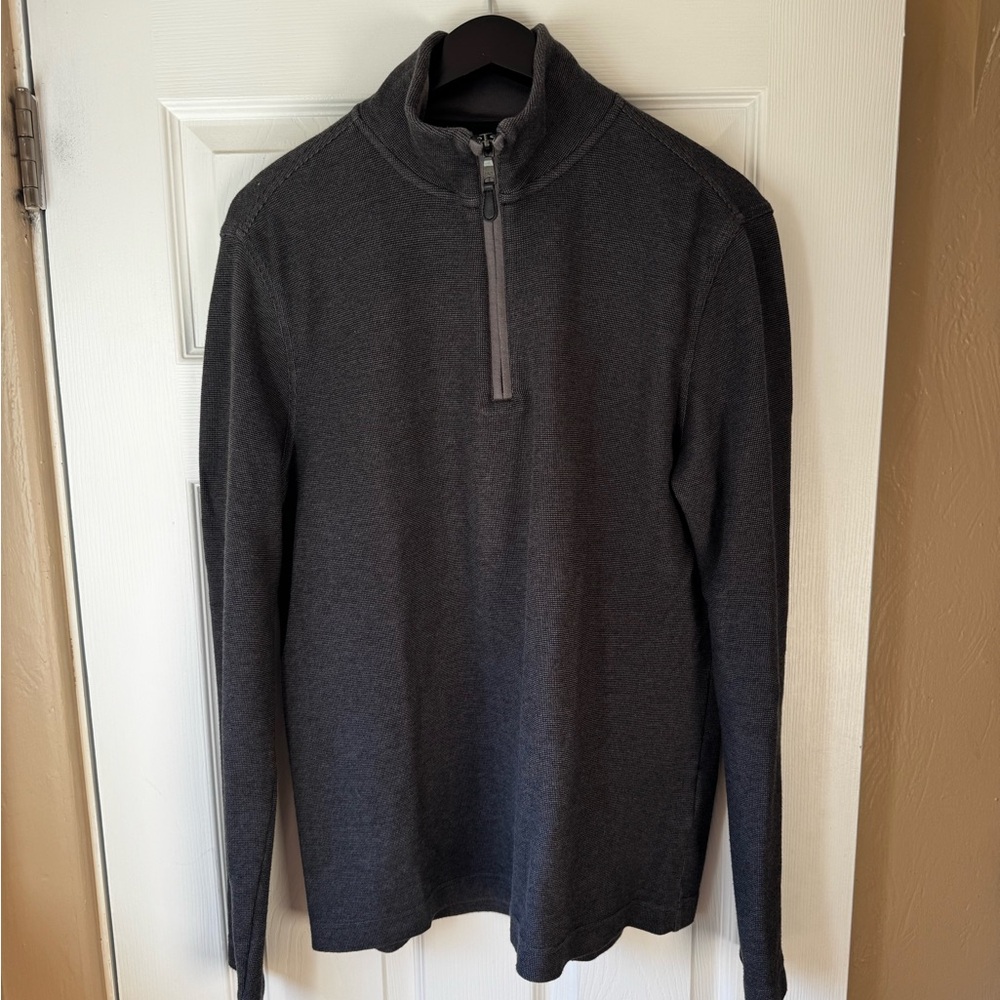 Banana Republic Gray Half-Zip Sweater